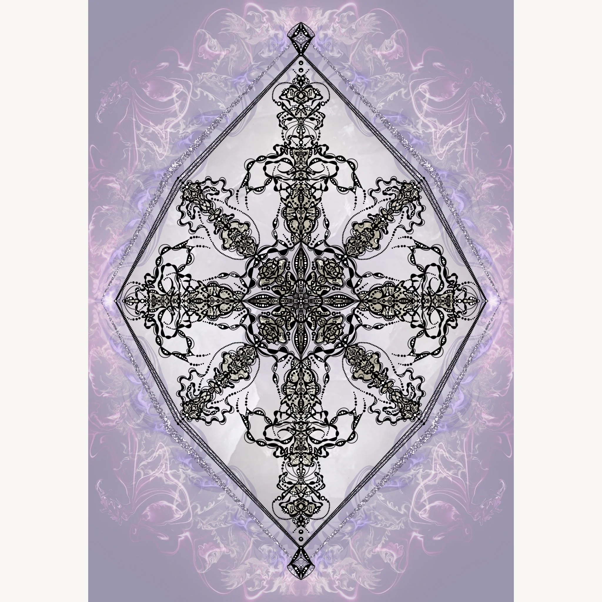 Crown Chakra Spiritual Realm Glyph by Aish'Ka awakening unity, divine consciousness and infinite light within.
