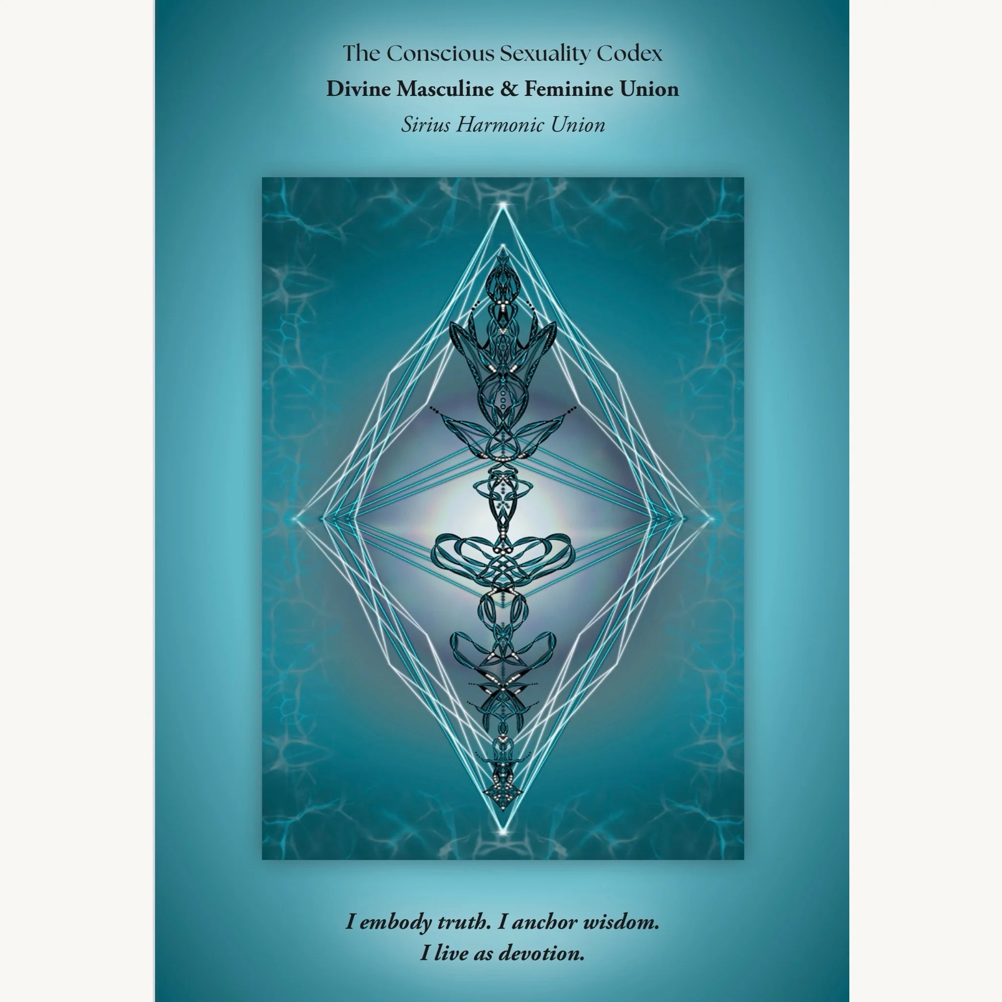 Sirius harmonic mandala supporting divine masculine and feminine union through wisdom, devotion, truth and embodied light.