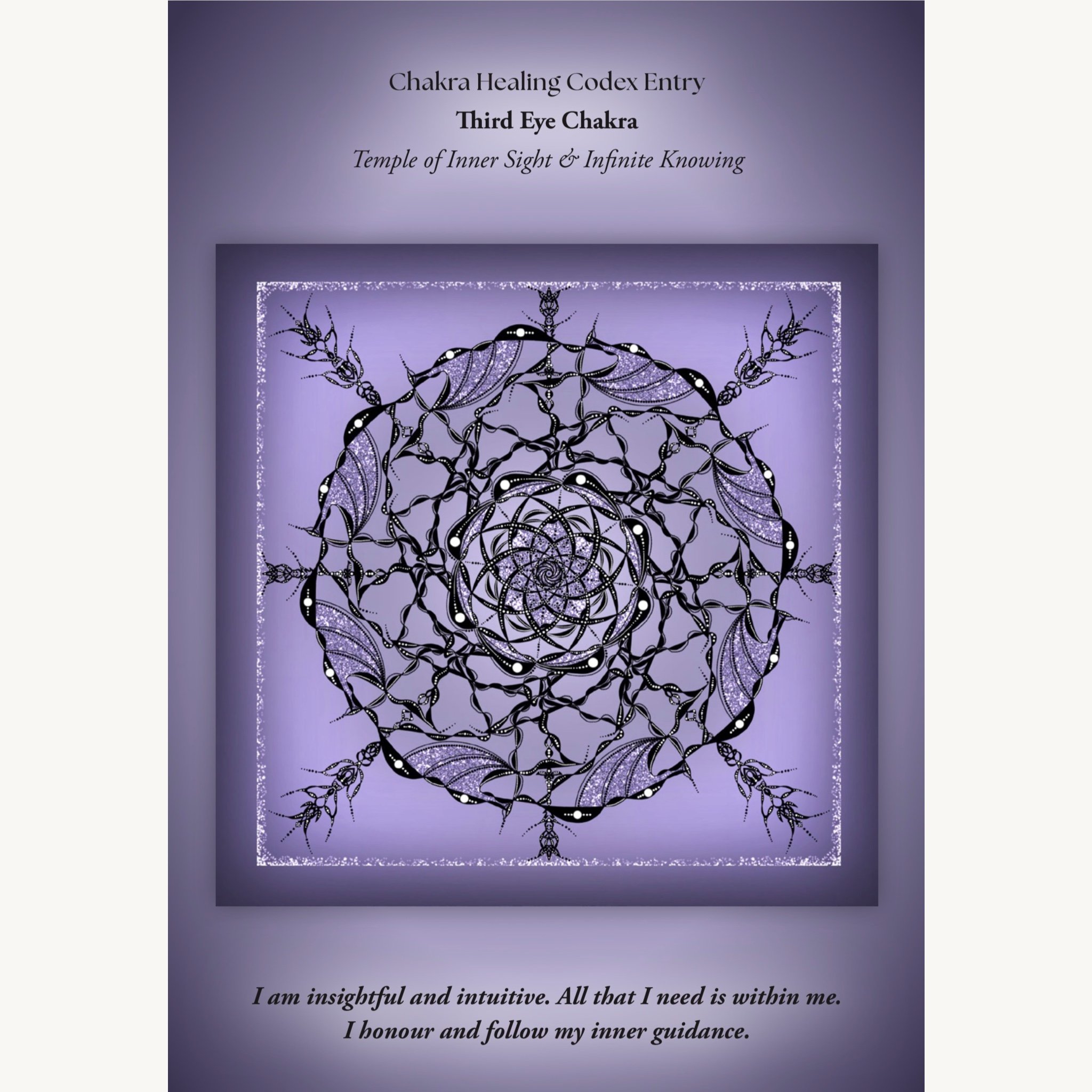 The Third Eye Chakra Glyph by Aish'Ka, a harmonic healing glyph supporting intuition, insight and inner wisdom.