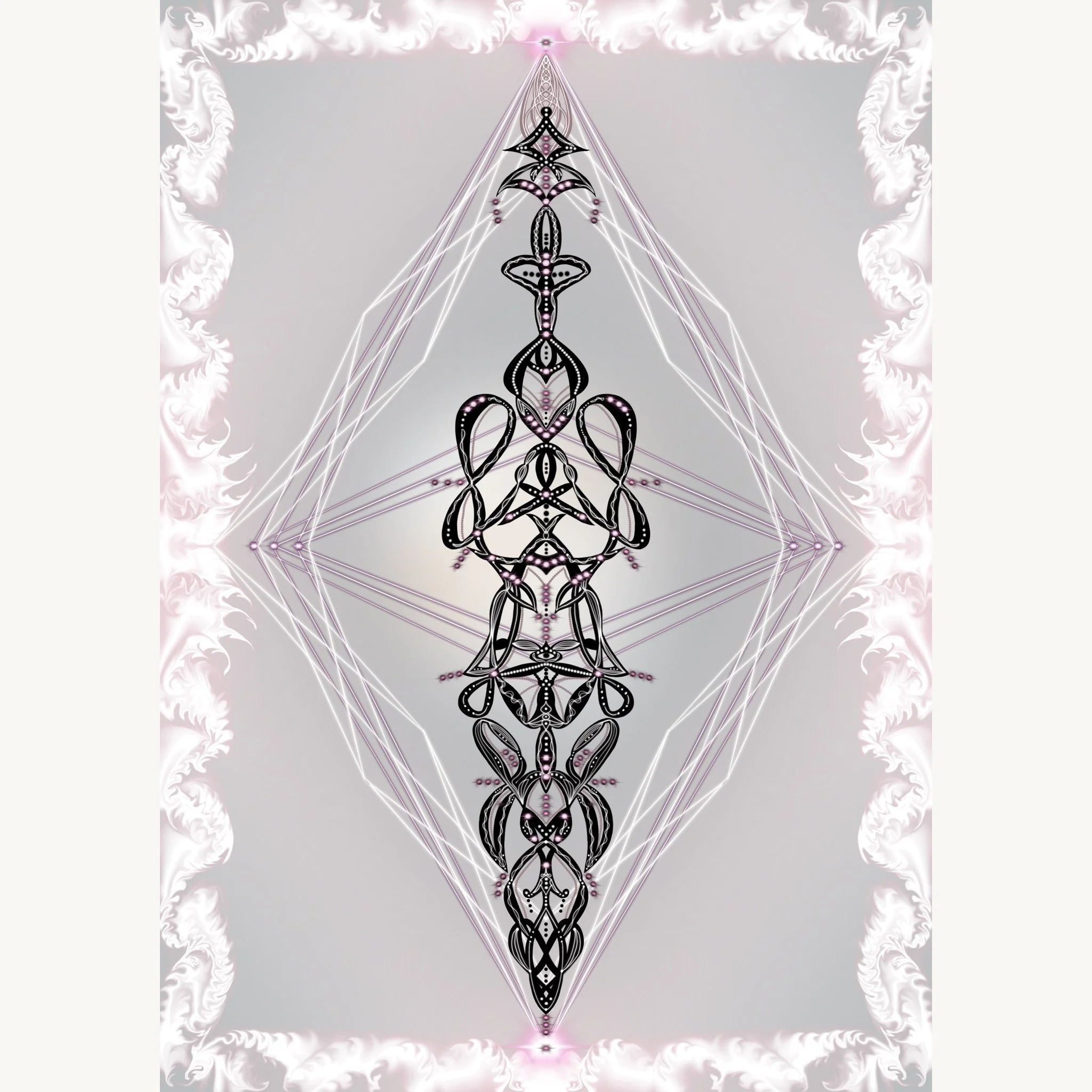 Venusian harmonic mandala glyph supporting divine masculine and feminine union through unconditional love, compassion and harmony.