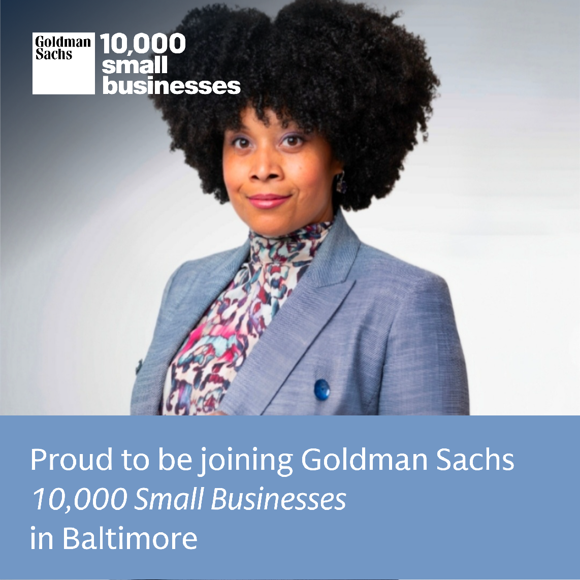 Our CIO selected for the Goldman Sachs 10,000 Small Businesses Program!
