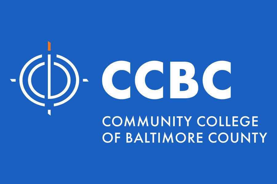 Logo of CCBC Community College of Baltimore County with a blue background and white text.