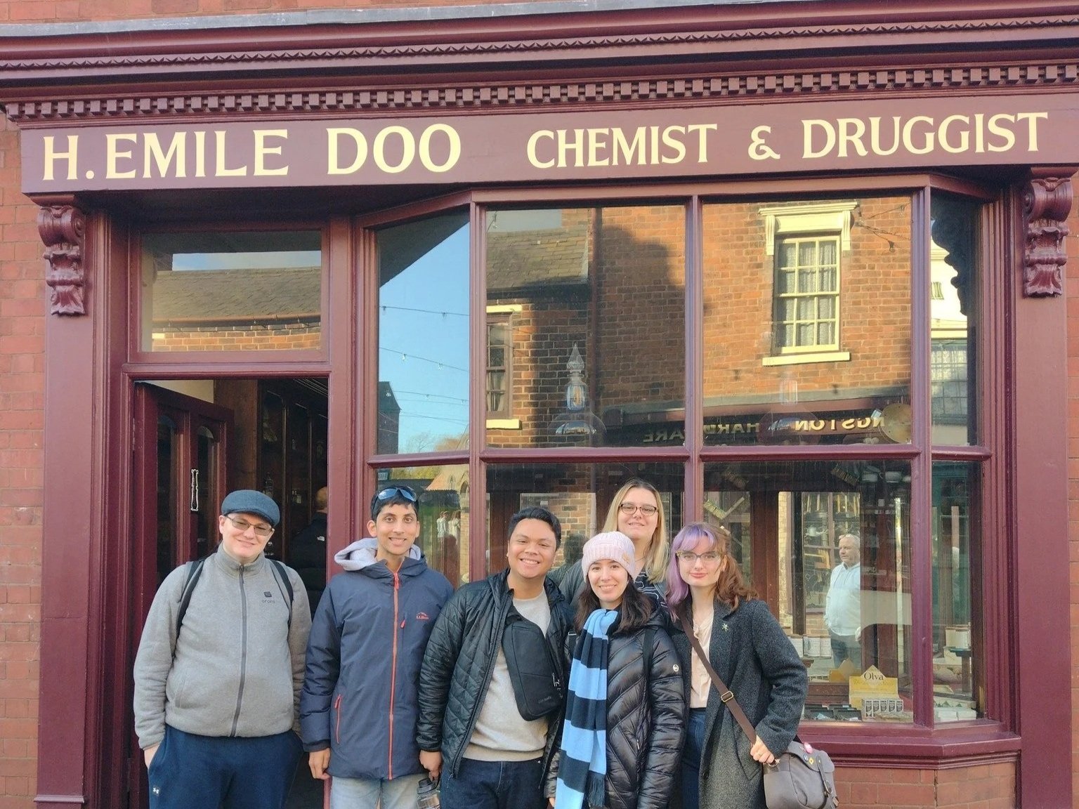 Students step back in time at the Black Country Living Museum, exploring historic shops like the H. Emile Doo Chemist & Druggist and getting a glimpse of everyday life in a 19th-century English town.