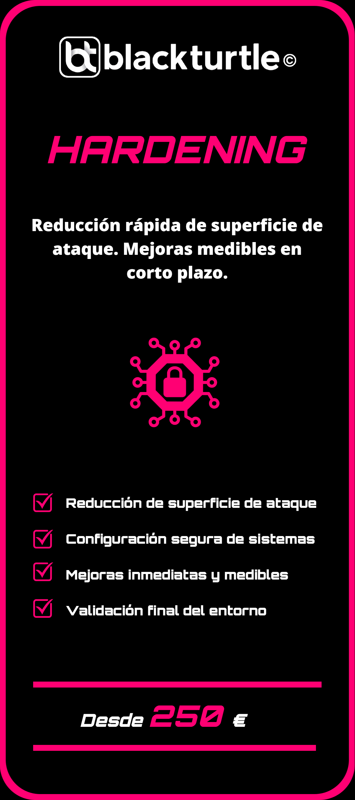 Bastionado de servidores, equipos y redes empresariales