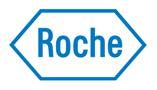 Blue Roche logo inside a hexagonal outline