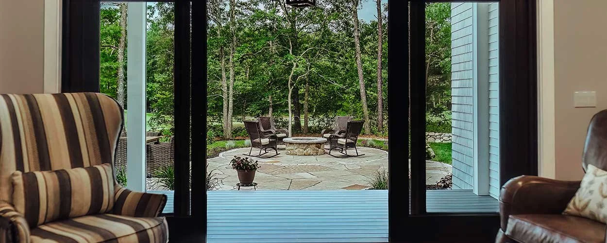 SLIDE - backyard through door