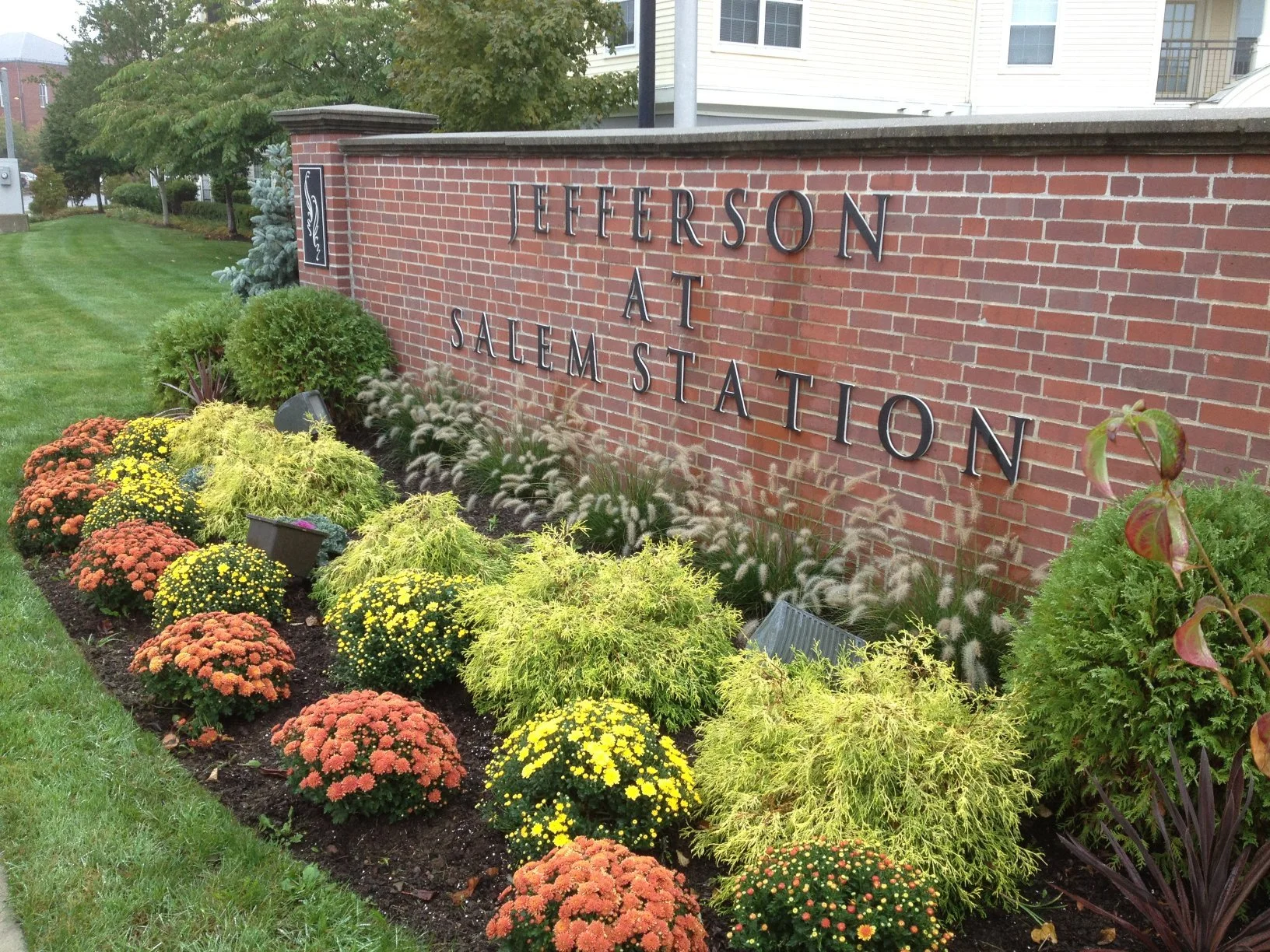 Commercial landscape design project in Hanover, MA