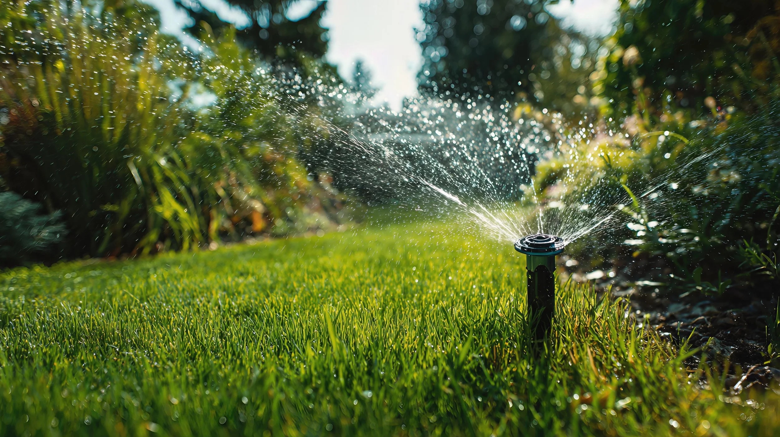 Backyard irrigation system in Pembroke, MA