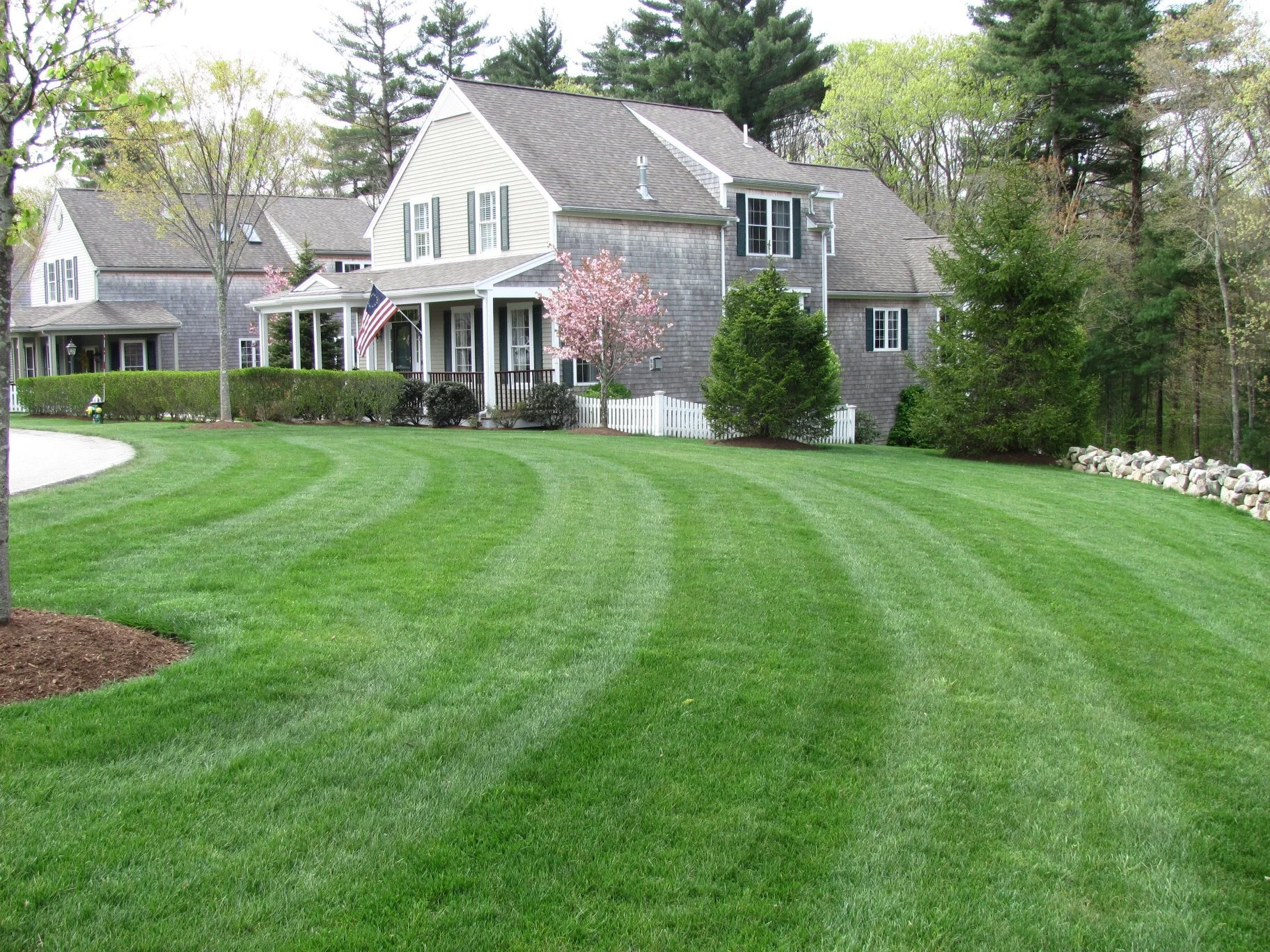 Turf improvement with aeration in Hanover, MA