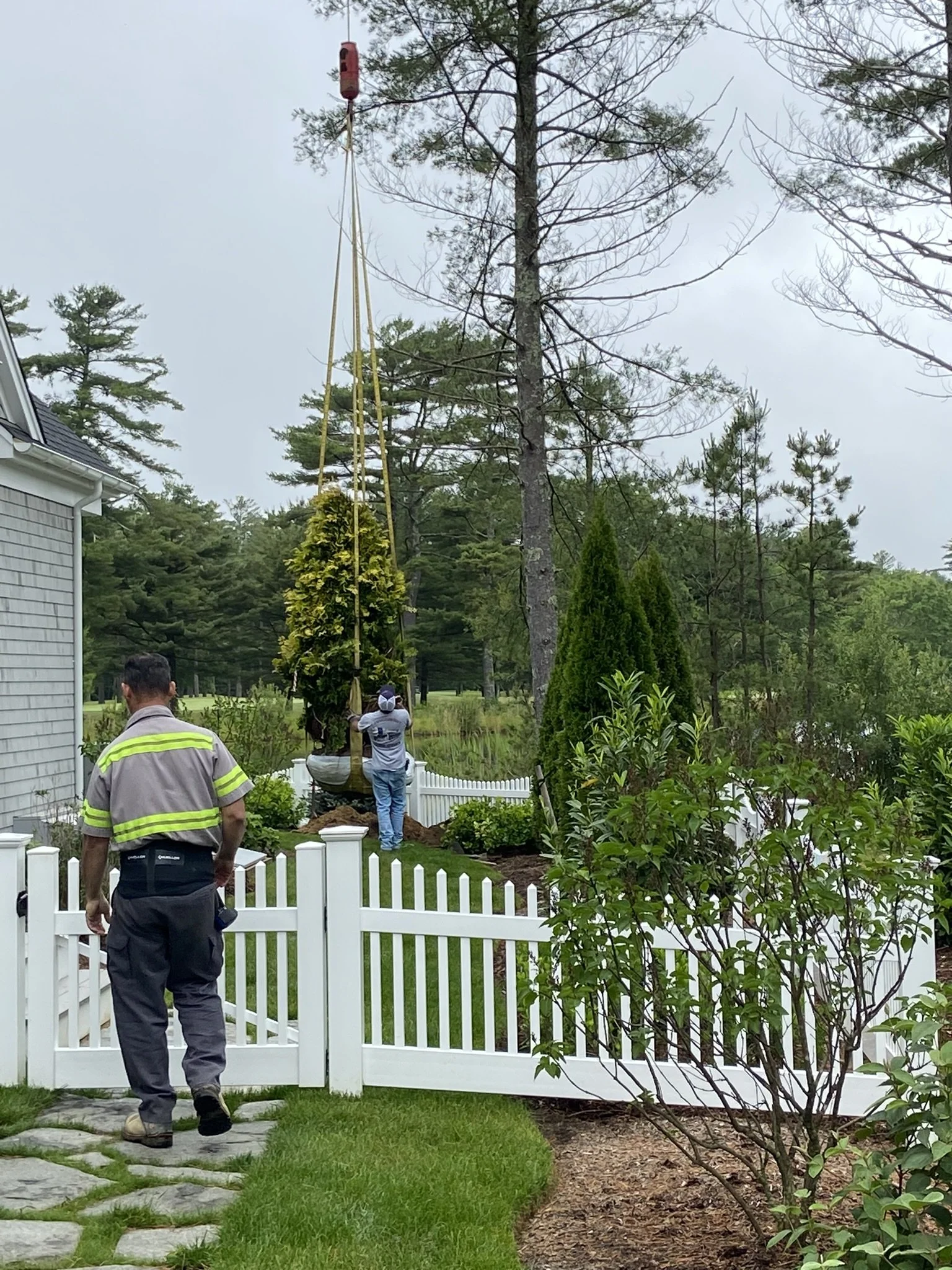 Landscaping near me crew working in Middleborough, MA