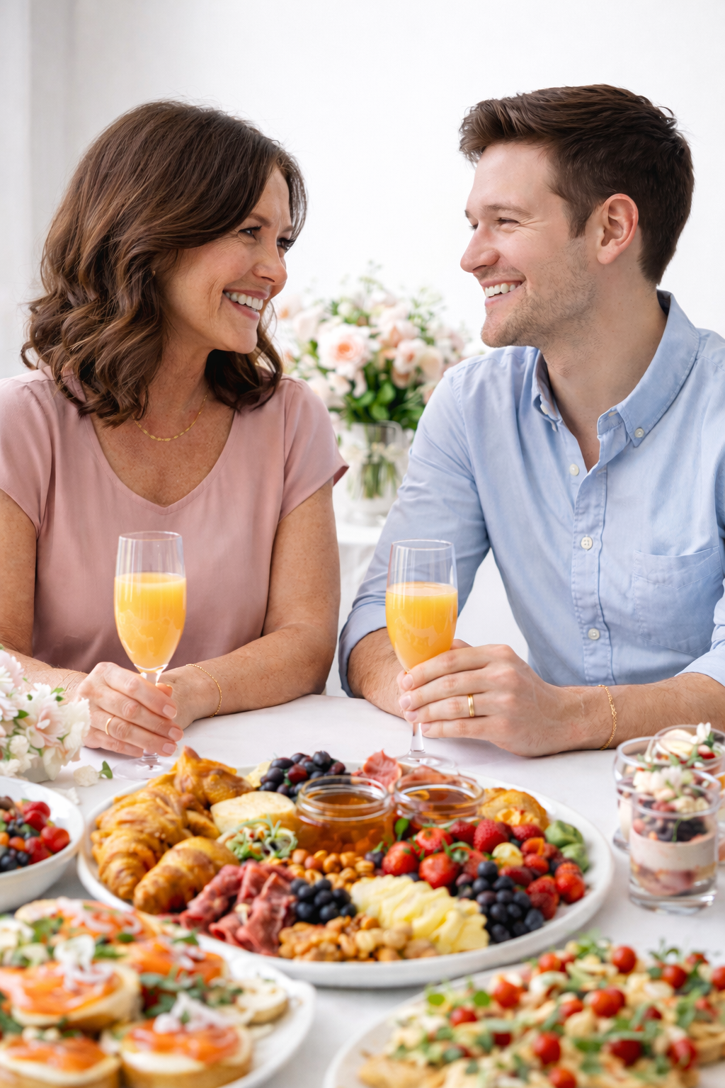 Mother and son at Mother's Day Brunch