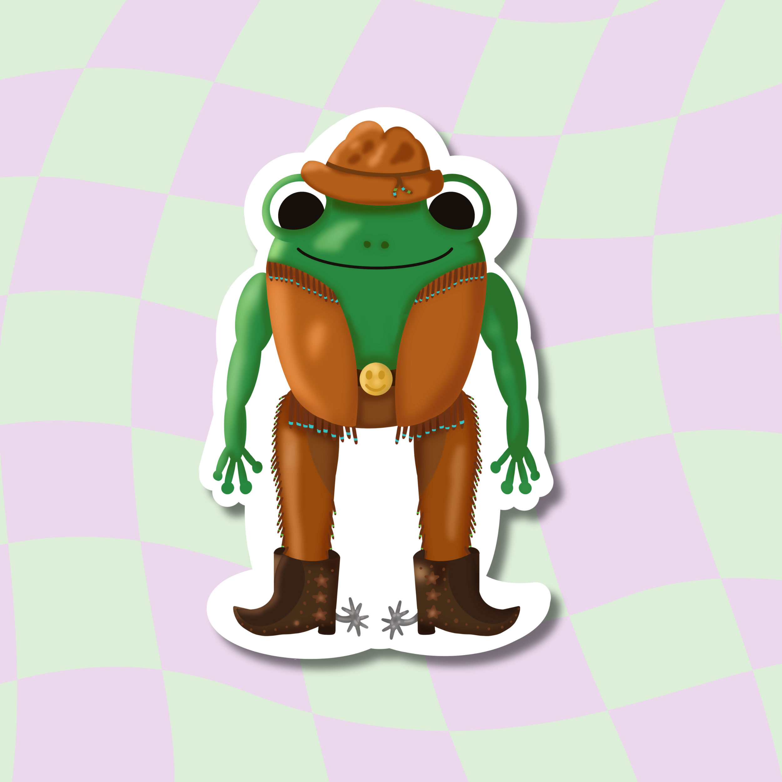 Cowboy Frog Sticker Cowboy Frog Sticker — @crayolapenguin