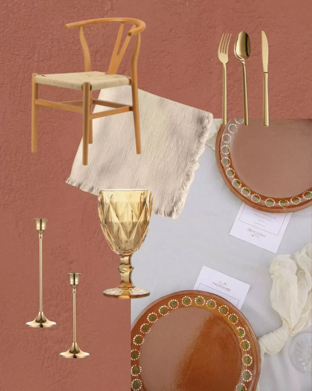 Terracotta, neutrals, and a little golden glow.

 At Renowned Event Rentals, our goal is to make styling your celebration as seamless as it is stunning.

Let us bring your vision to life, one detail at a time. Learn more by clicking the link in our b