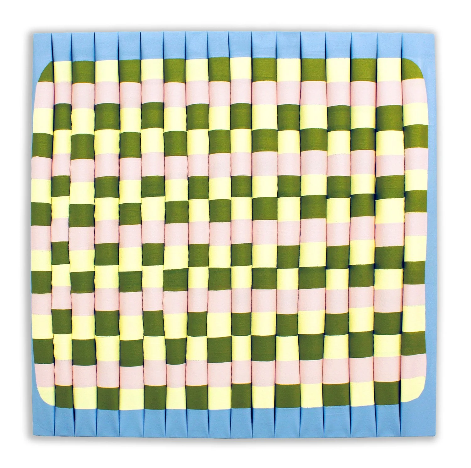 Bamboo Grid Light Blue — Abstract painting by Jean Alexander Frater