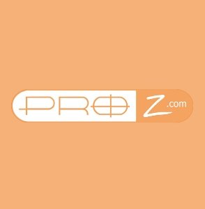 Logo with the text 'PROZ.com' in stylized font on an orange background.
