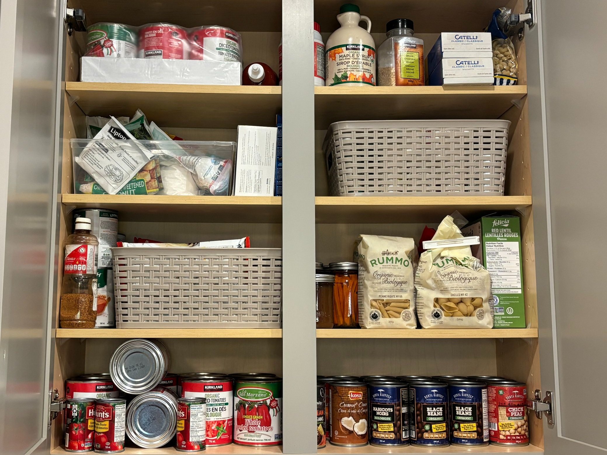 BEFORE: The main cabinet the client wanted all her health items accessible and at eye level.
