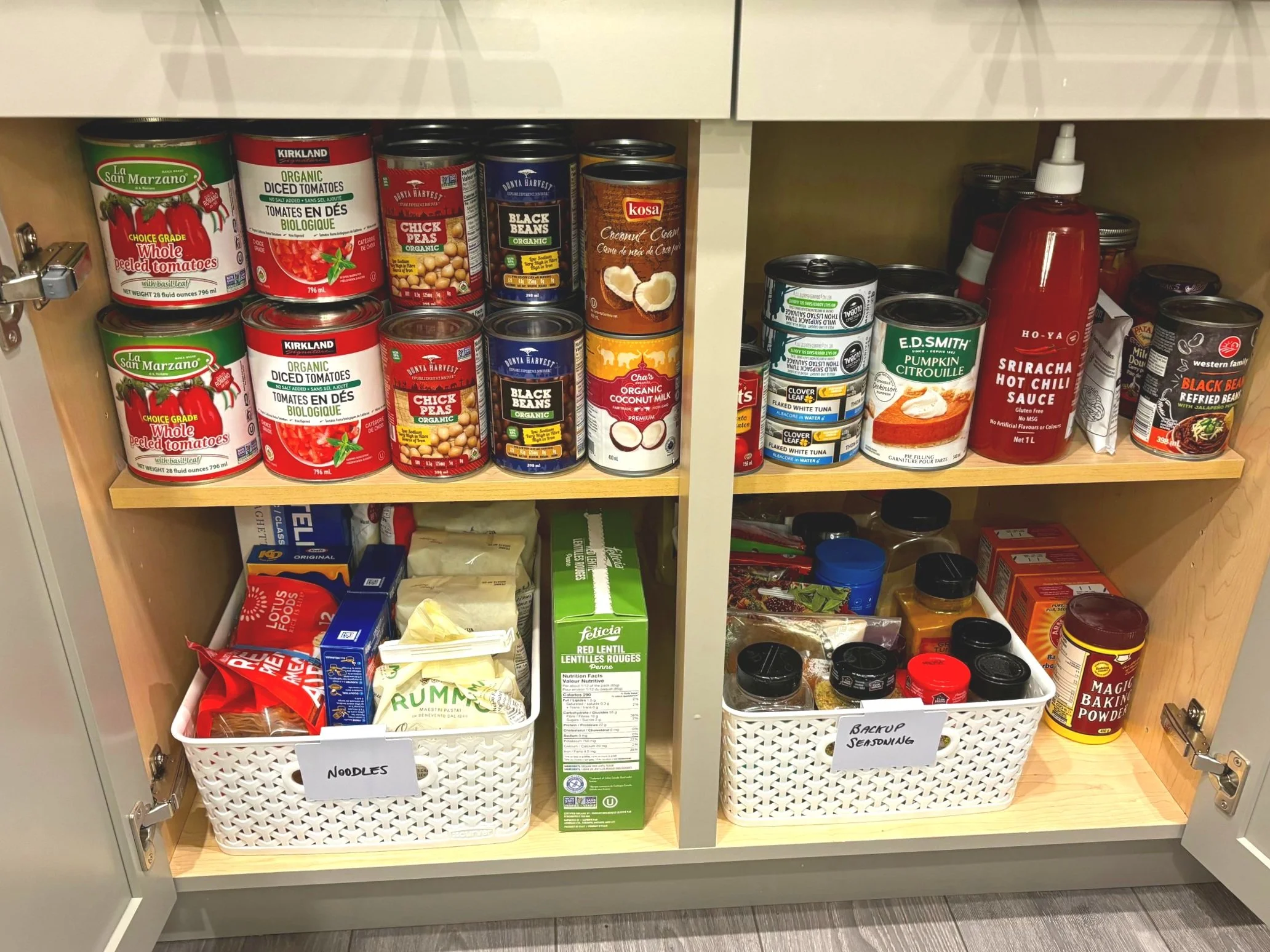 AFTER: Now our client can go to Costco and utilize the depth of the cabinet, finding everything with ease.