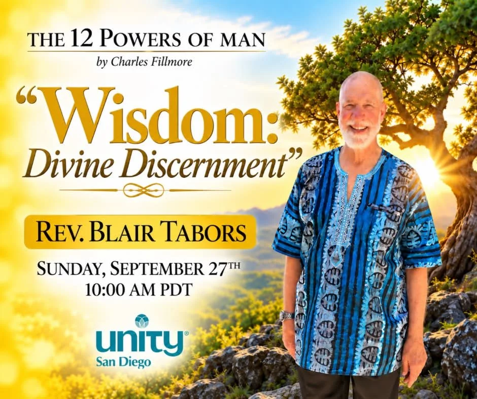 Please join Rev. Blair Tabor @blair.tabor this Sunday, September 27th at 10 a.m. (PDT) as we learn ways to connect with wisdom and have it guide us in our lives with his lesson entitled: &ldquo;Wisdom: Divine Discernment&rdquo;.

And don&rsquo;t forg