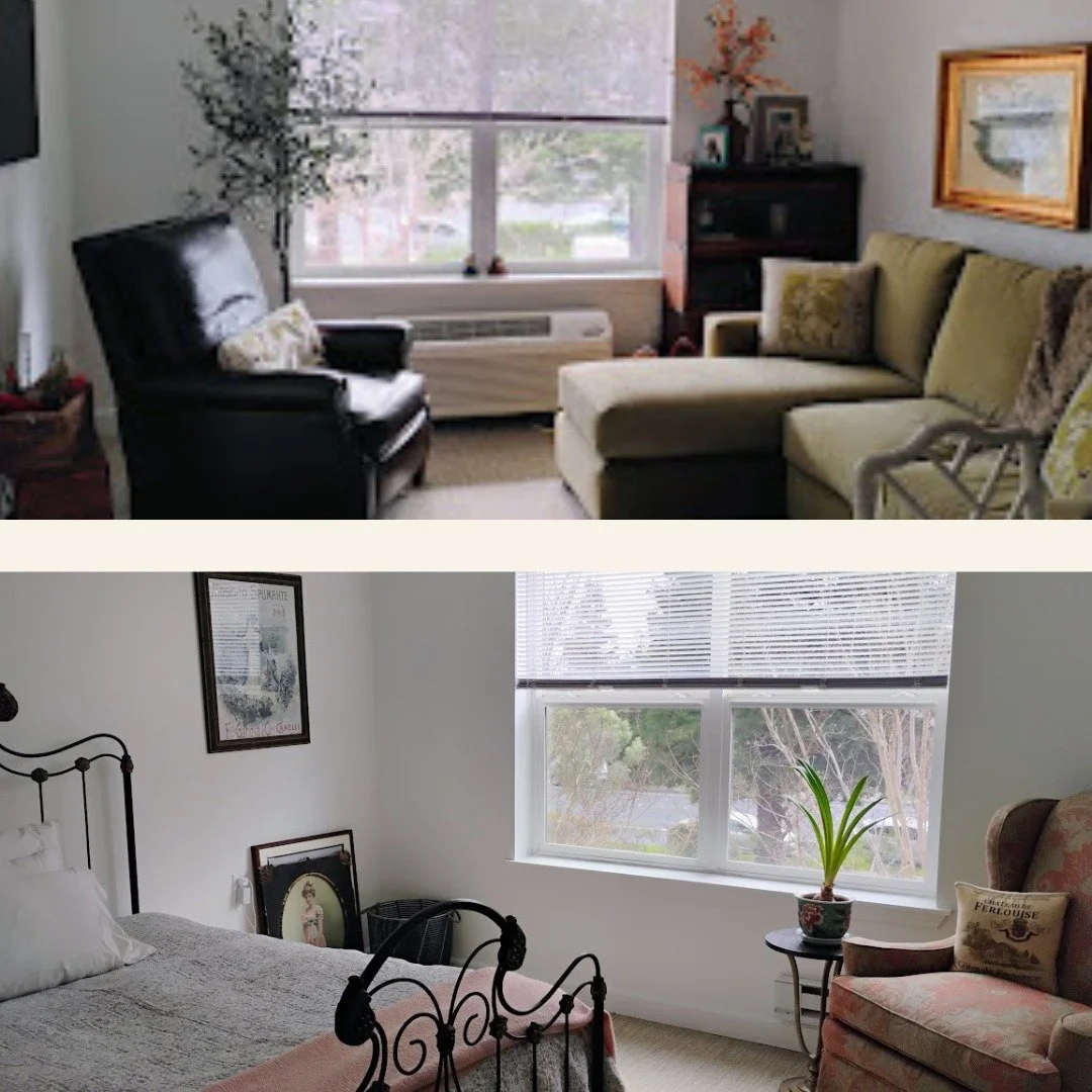 This client downsized from a house into a one bedroom apartment. We measured, planned, discussed options and mapped it all out for the movers. I love my job!