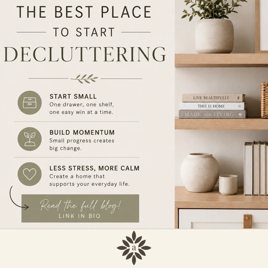 In my latest blog post, I&rsquo;m sharing the best place to start decluttering your home so you can make progress without burnout. 

Read the full post:
https://www.aimeelacasse.com/blog/the-best-place-to-start-decluttering

#ProfessionalOrganizer #D