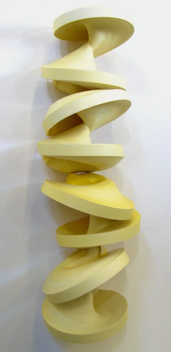 Cream, 2010, Rolled paper, colored ink, glue, 66.9 x 23.6 x 16.5 in