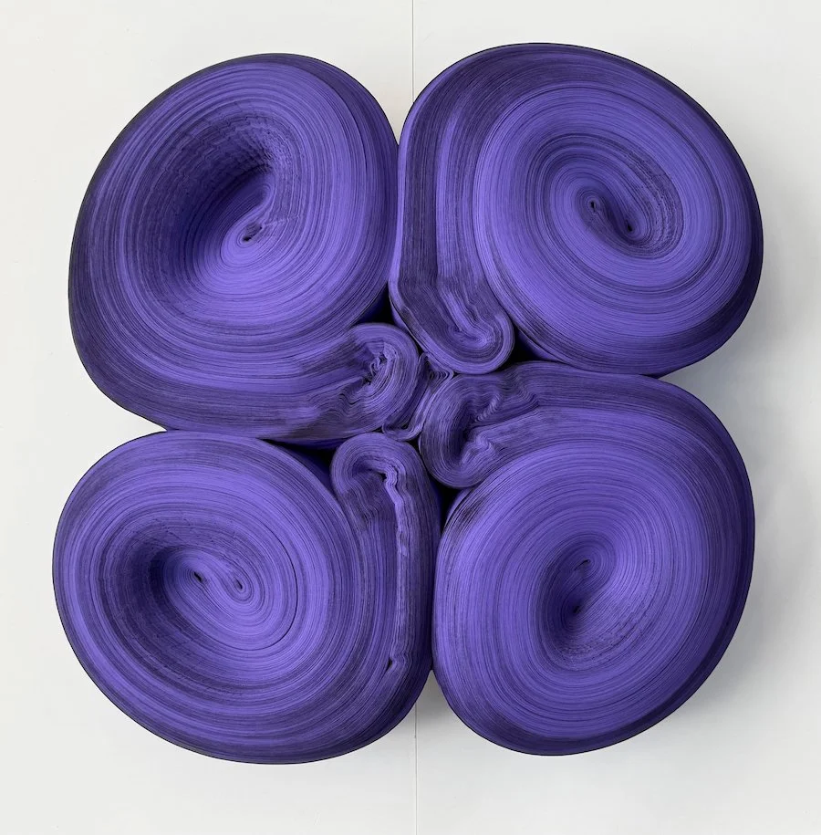 Red Violet, Rolled Paper, Pigmented Ink, 23”x23”5”