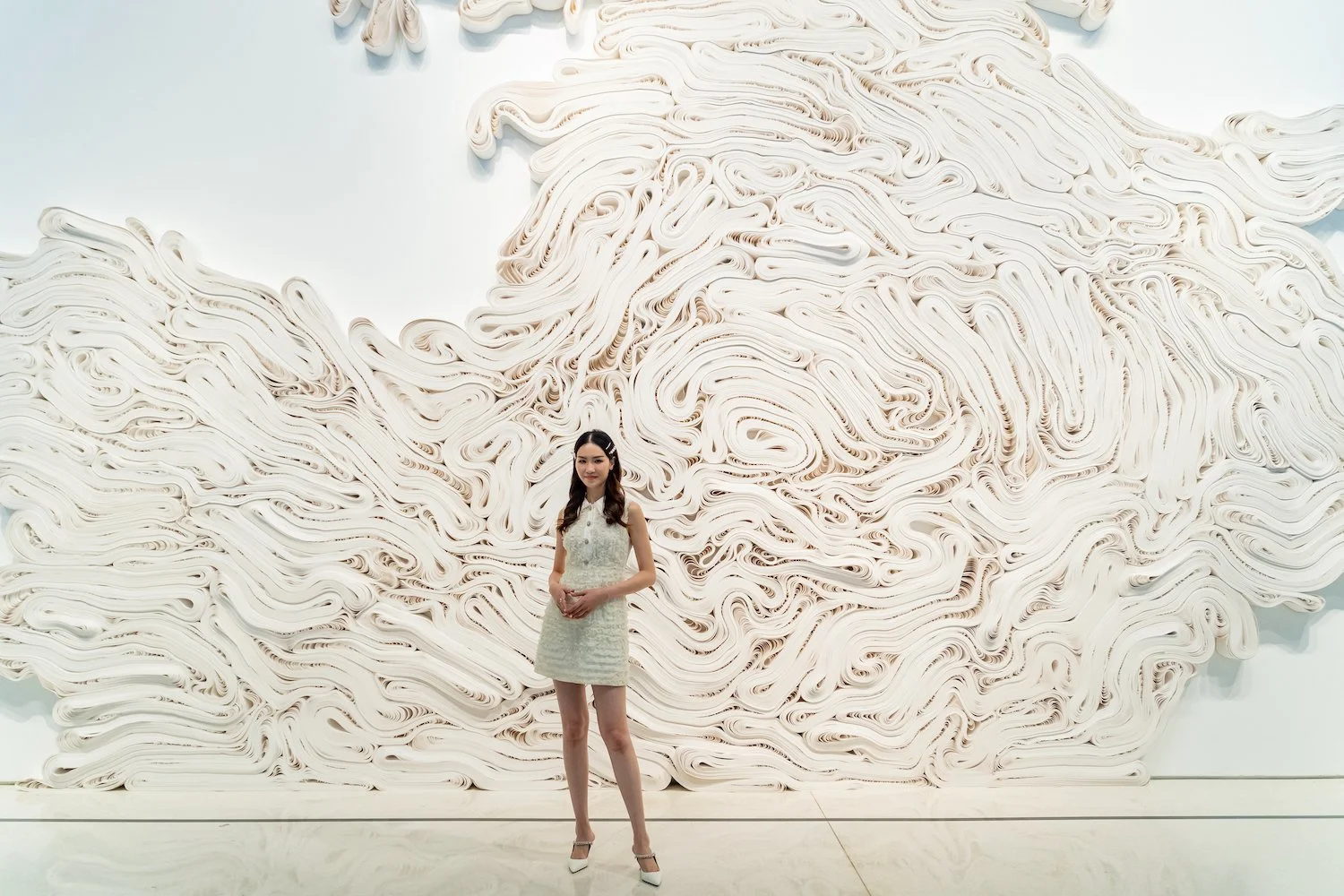 Force of Nature: Shiro, 2015-Present, Recycled craft paper rolls, Site-Specific Installation, Dimensions Variable