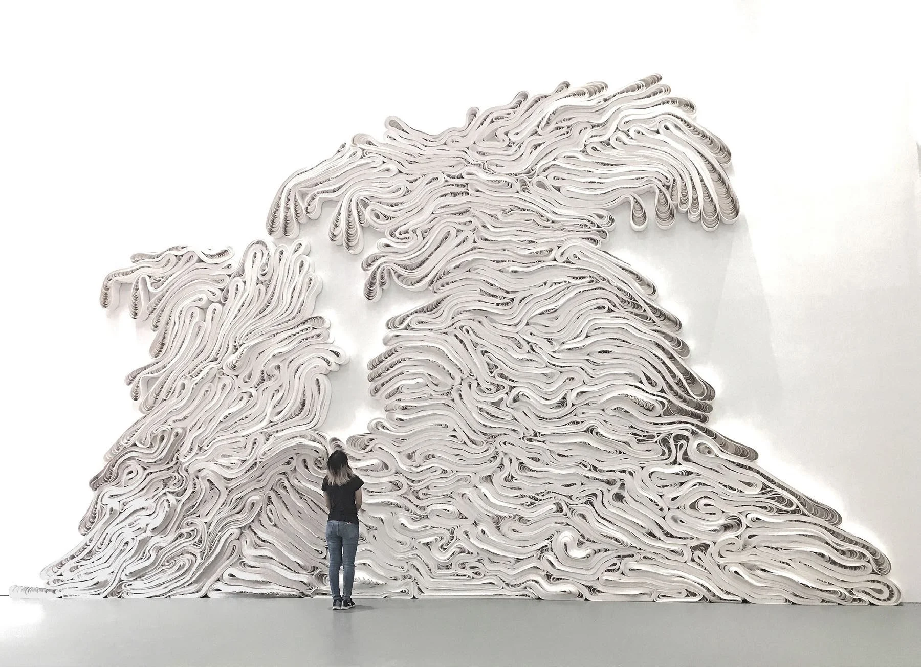 Force of Nature: Shiro, 2015-Present, Recycled craft paper rolls, Site-Specific Installation, Dimensions Variable