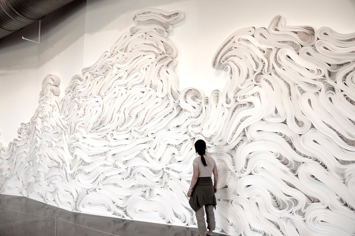 Force of Nature: Shiro, 2015-Present, Recycled craft paper rolls, Site-Specific Installation, Dimensions Variable