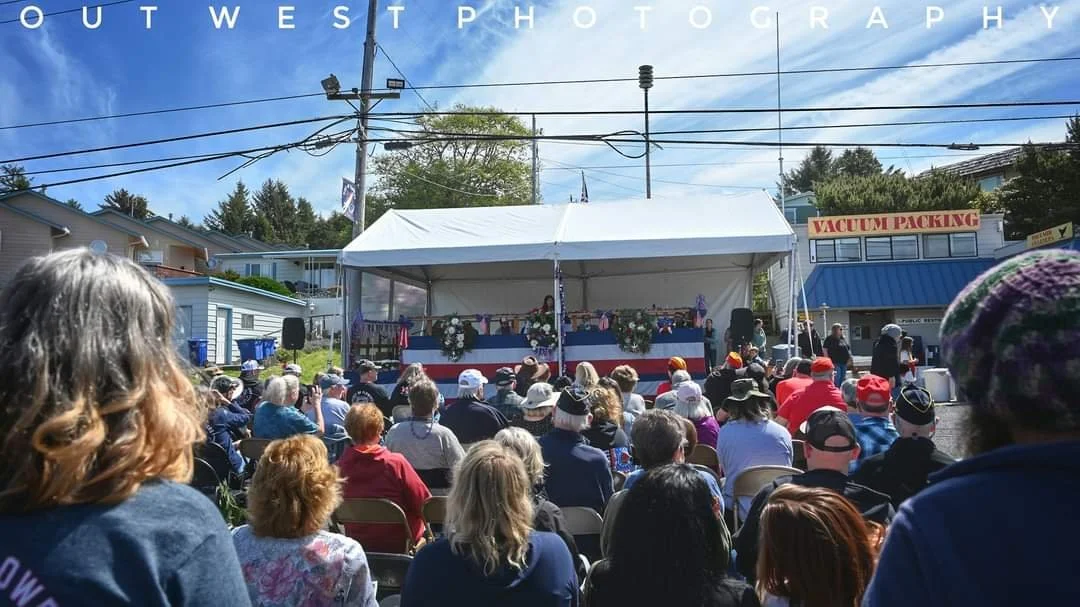 Fleet of flowers in Depoe Bay, Oregon