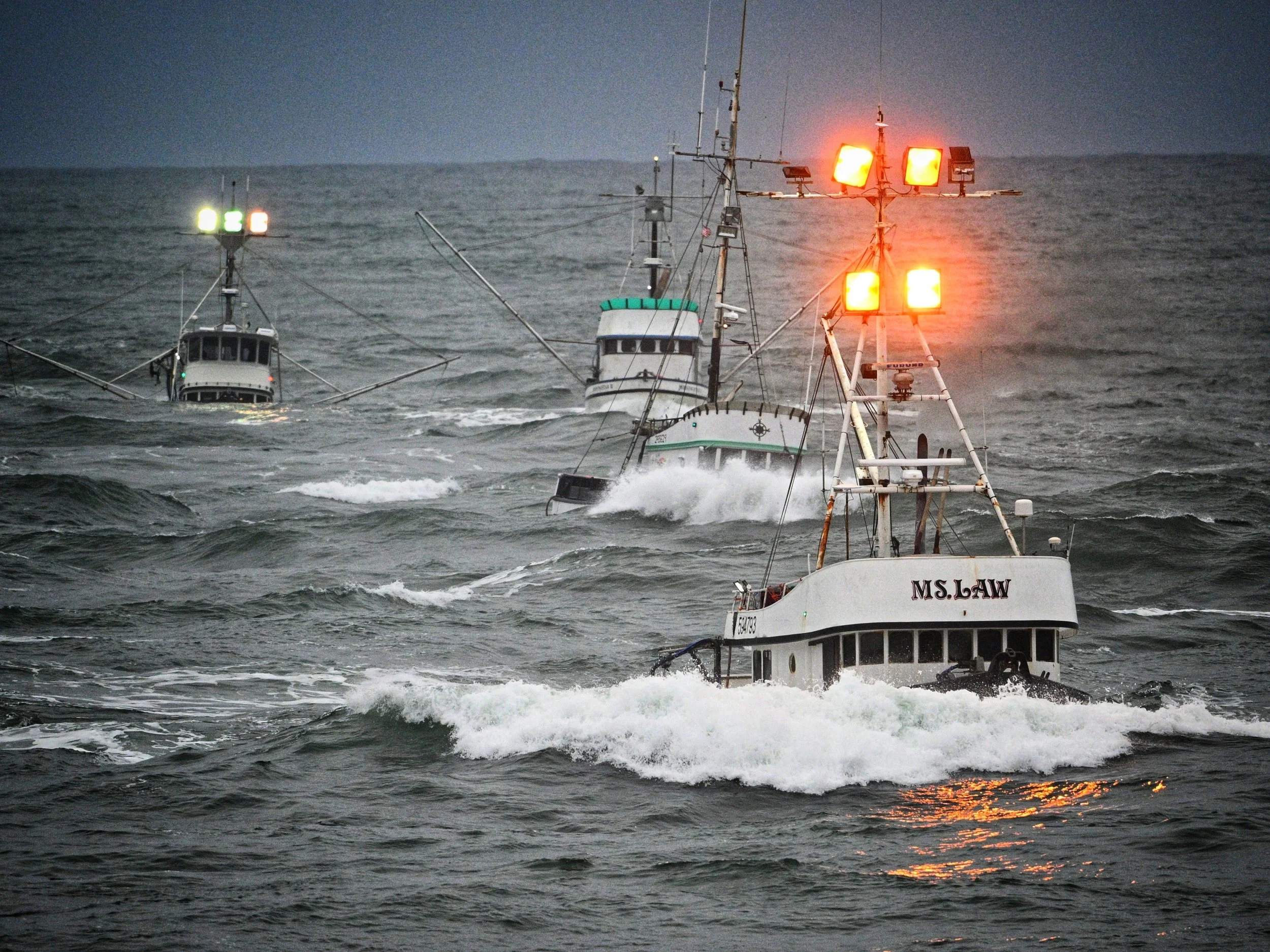 Fleet of flowers in Depoe Bay, Oregon