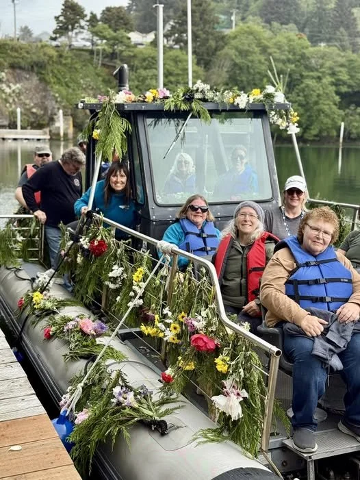 Fleet of flowers in Depoe Bay, Oregon