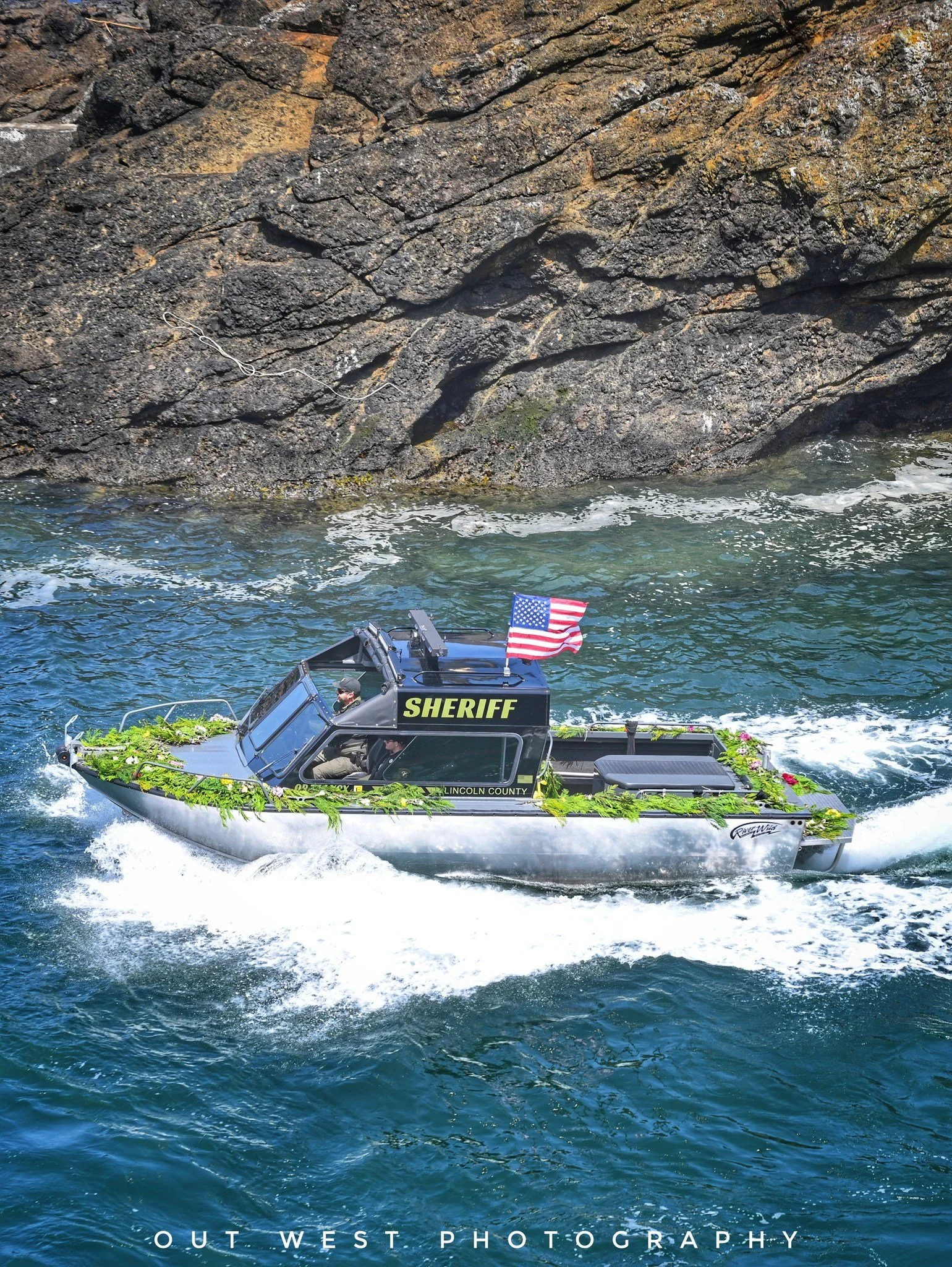 Fleet of flowers in Depoe Bay, Oregon