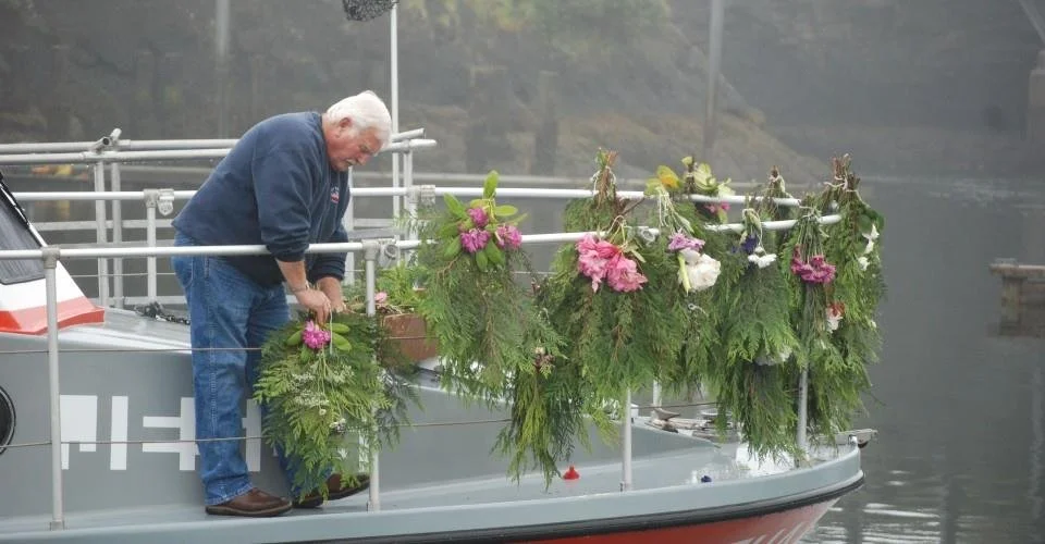 Fleet of flowers in Depoe Bay, Oregon