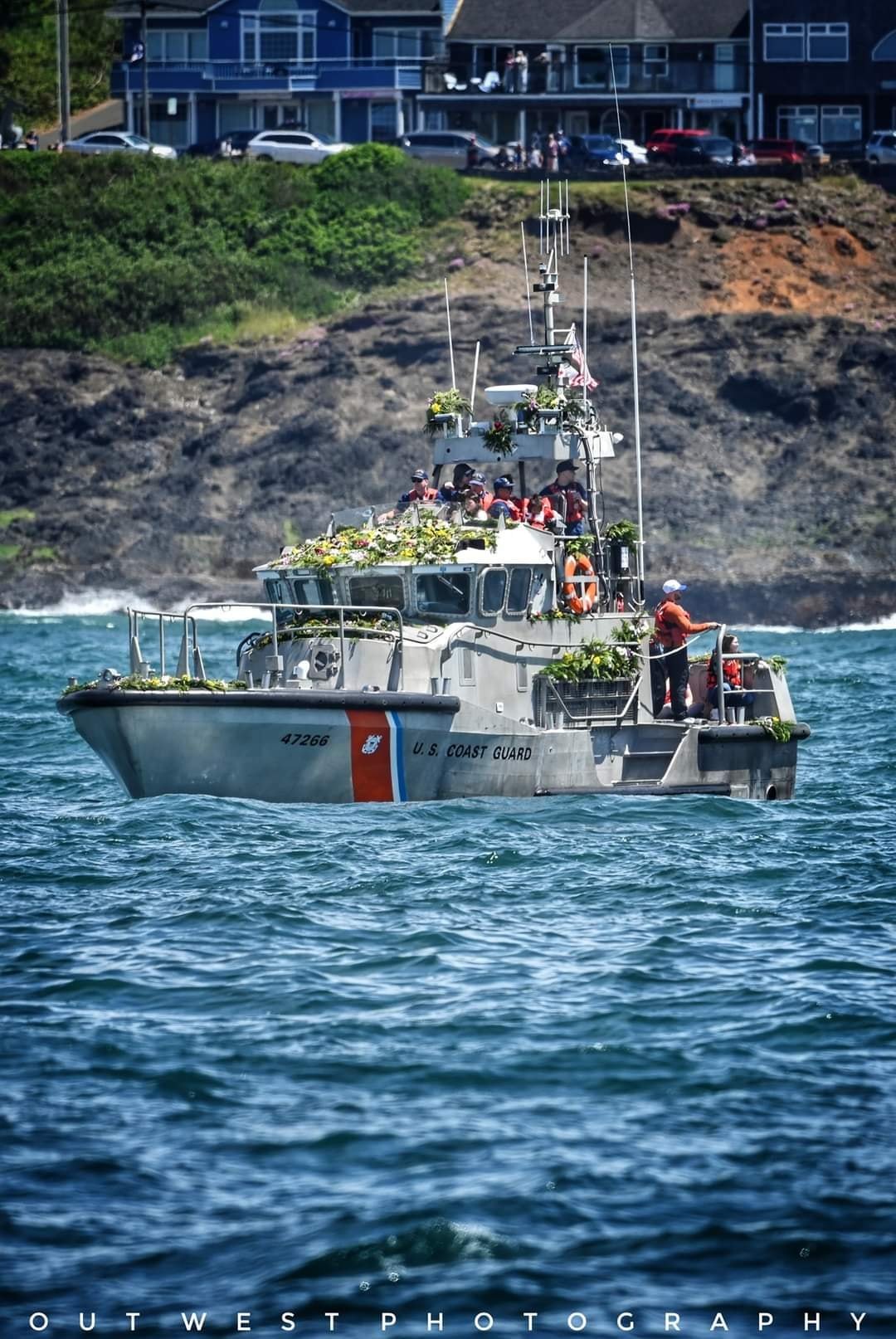 Fleet of flowers in Depoe Bay, Oregon
