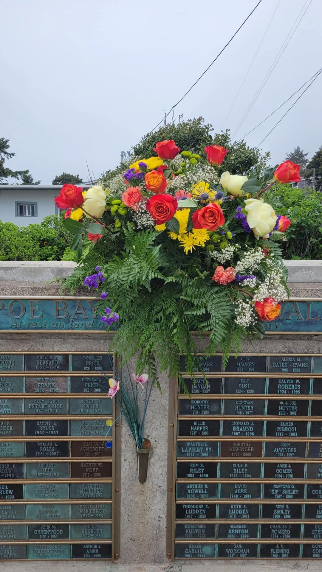 Fleet of flowers in Depoe Bay, Oregon