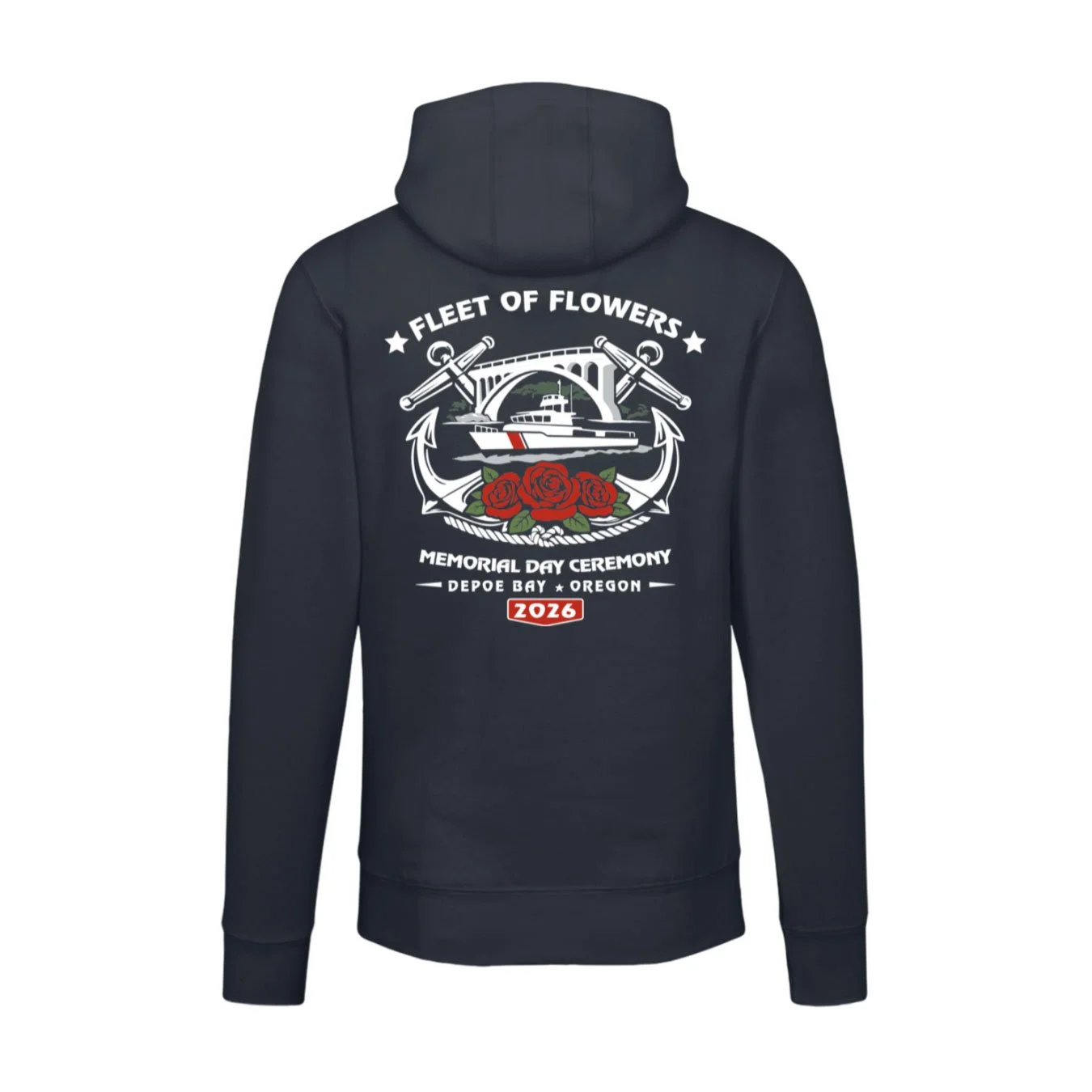 Fleet of Flowers 2026 Zip Hoodie - Back