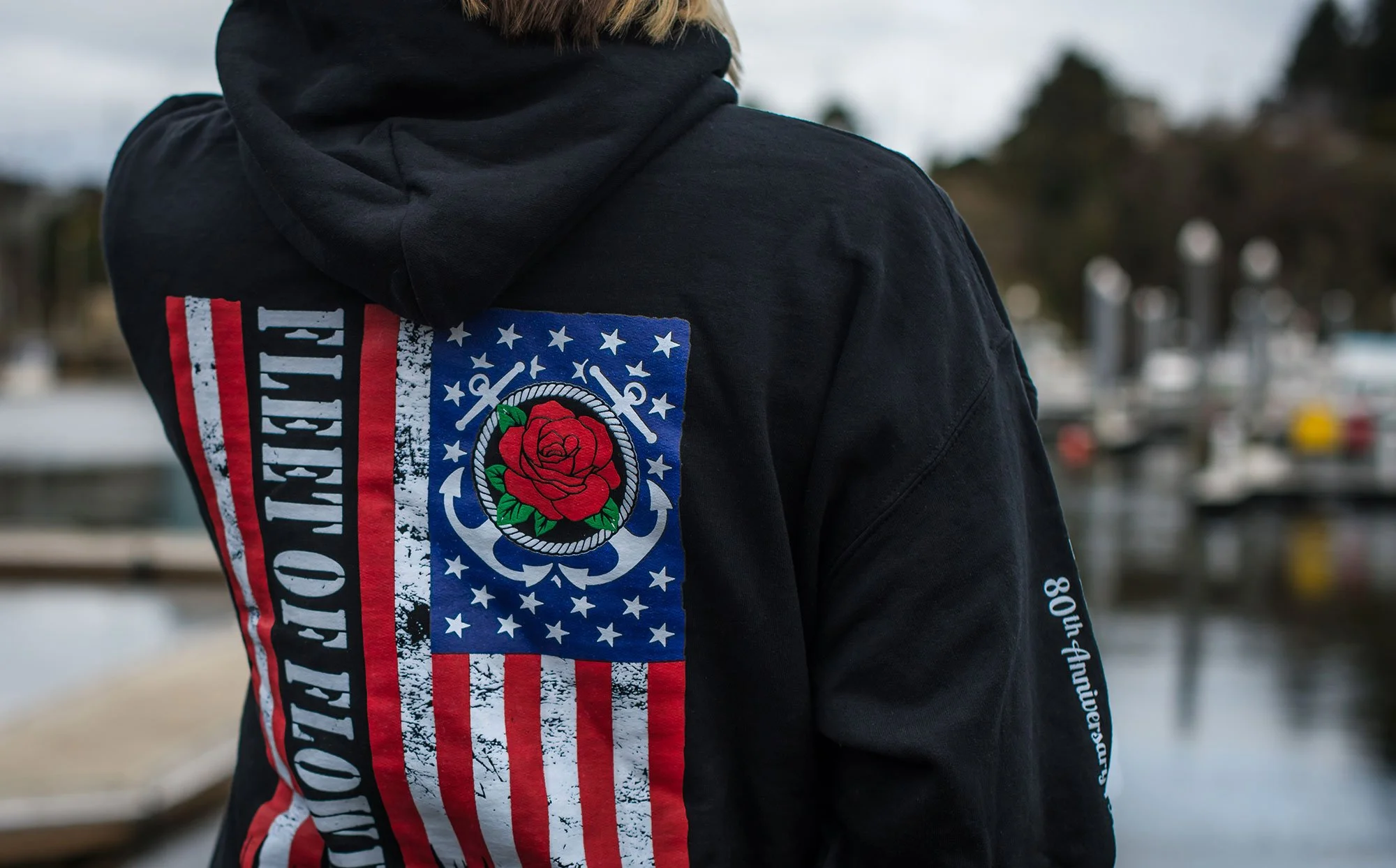 Fleet of Flowers 2025 Pullover Hoodie - Back Closeup