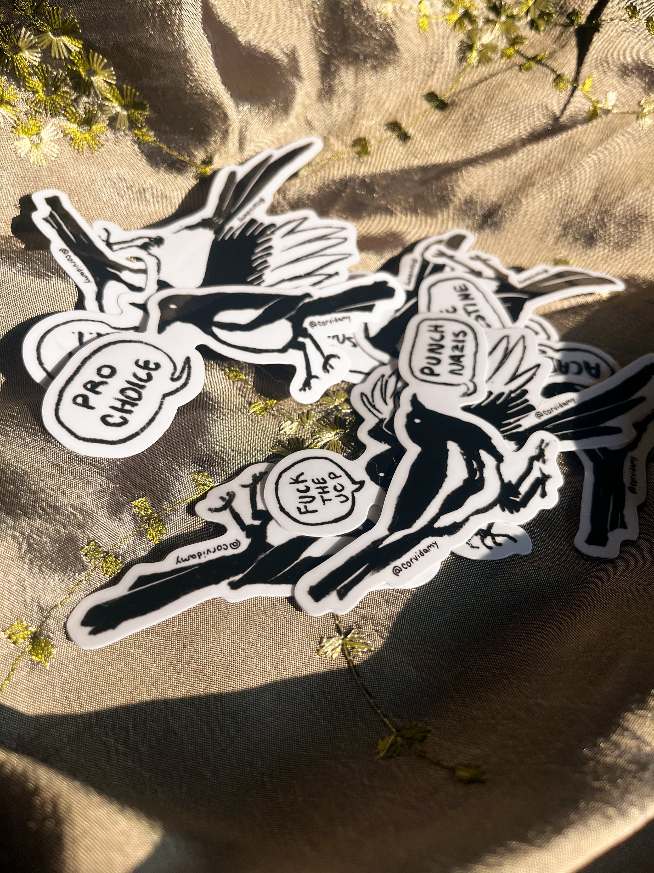 Socially Conscious Magpie Stickers