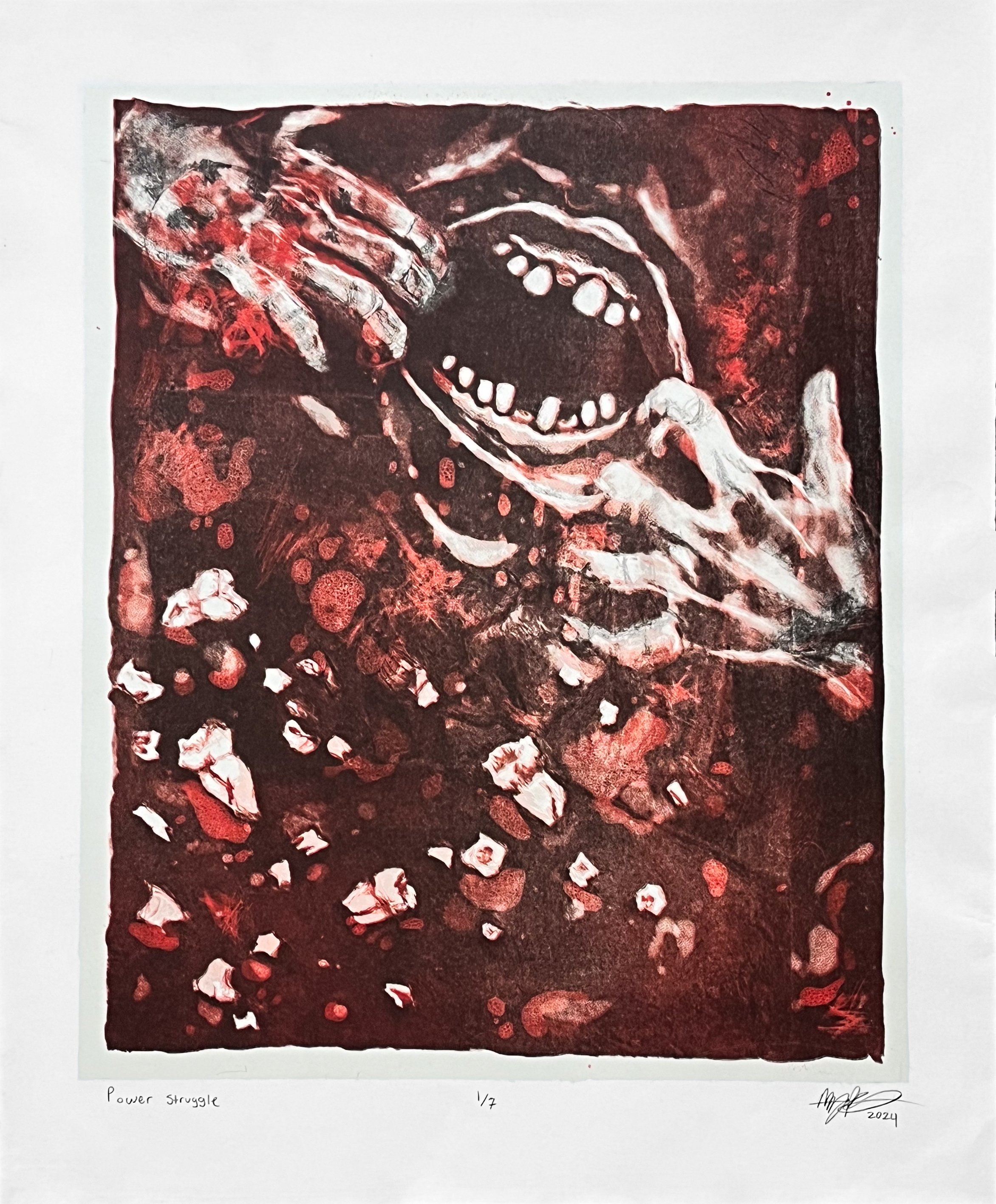 Power Struggle, 27 x 22", Lithograph, 2024