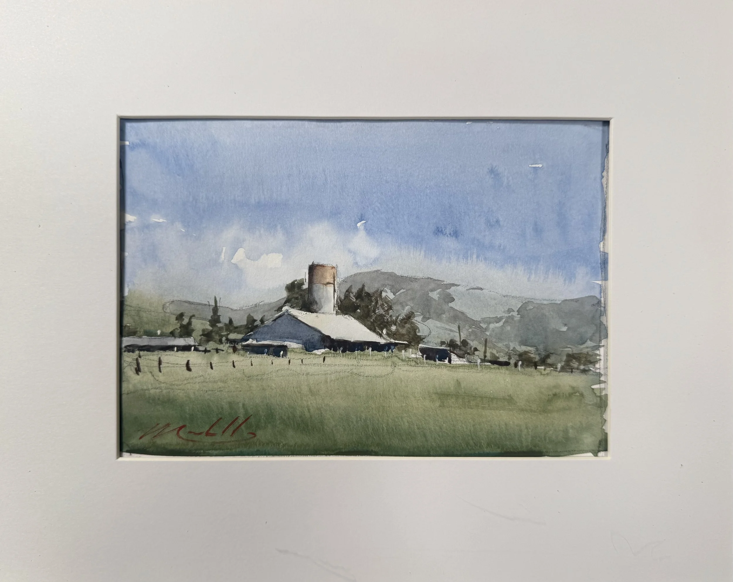 Western Compound  Watercolor Sketch