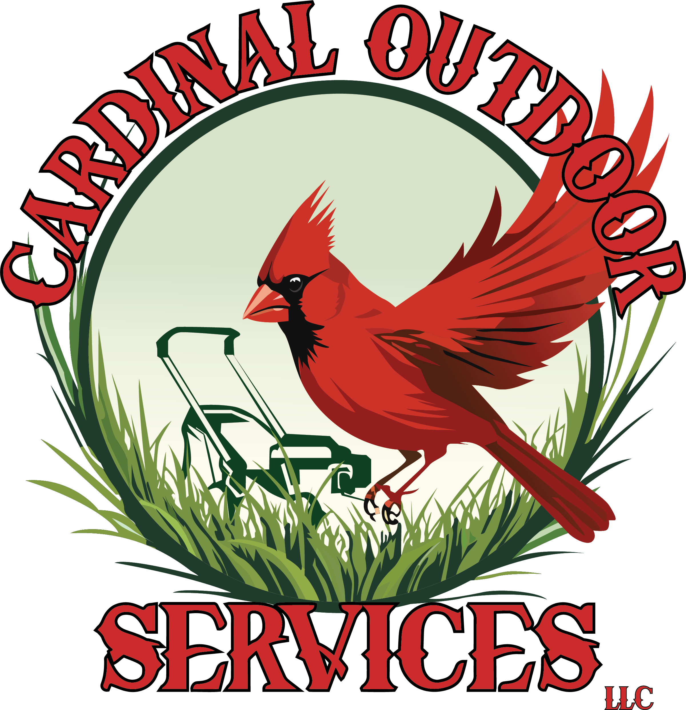 Cardinal Outdoor Services LLC logo – lawn care and outdoor services in Cushing Oklahoma