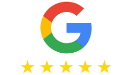 Google logo with five yellow stars below it.