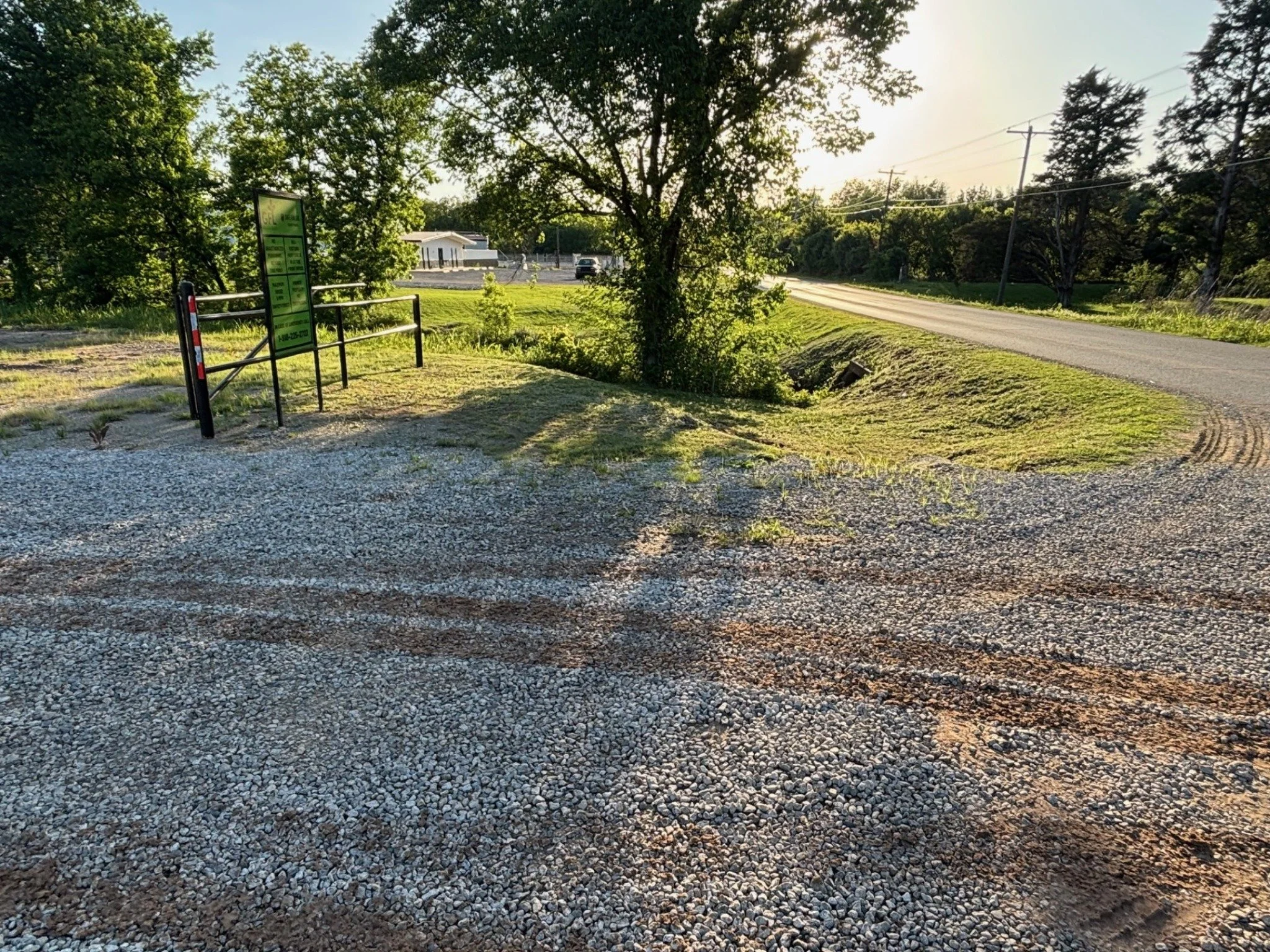 Commercial ditch line mowing and property upkeep completed in Cushing Oklahoma for GFL Environmental.