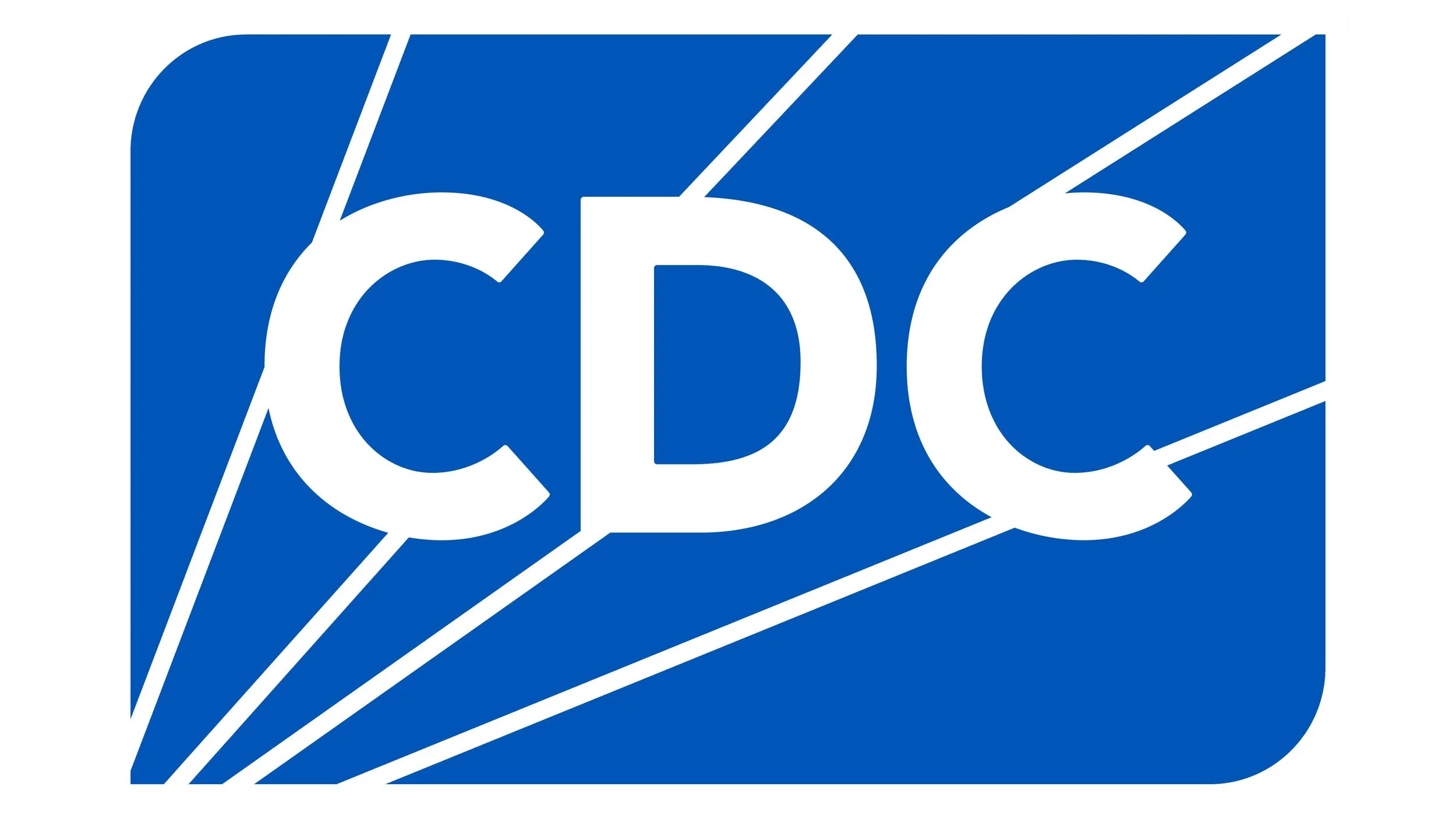 Blue logo with white stylized lowercase letters c, d, c and three stripes extending from the bottom left to the upper right.