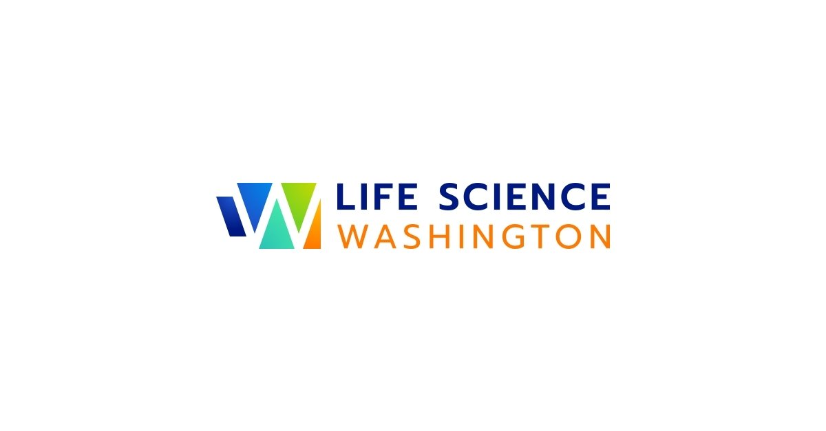 Logo for Life Science Washington, featuring colorful stylized 'W' with dark blue, light blue, green, and orange colors.