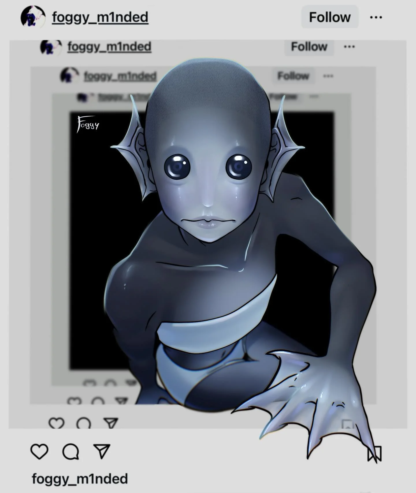 #characterdesign #graphicdesign #horrorart #horror #mermaid #siren