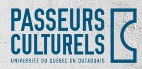 Logo de l'université du Québec en Outaouais, intitulé Passeurs Culturels.
