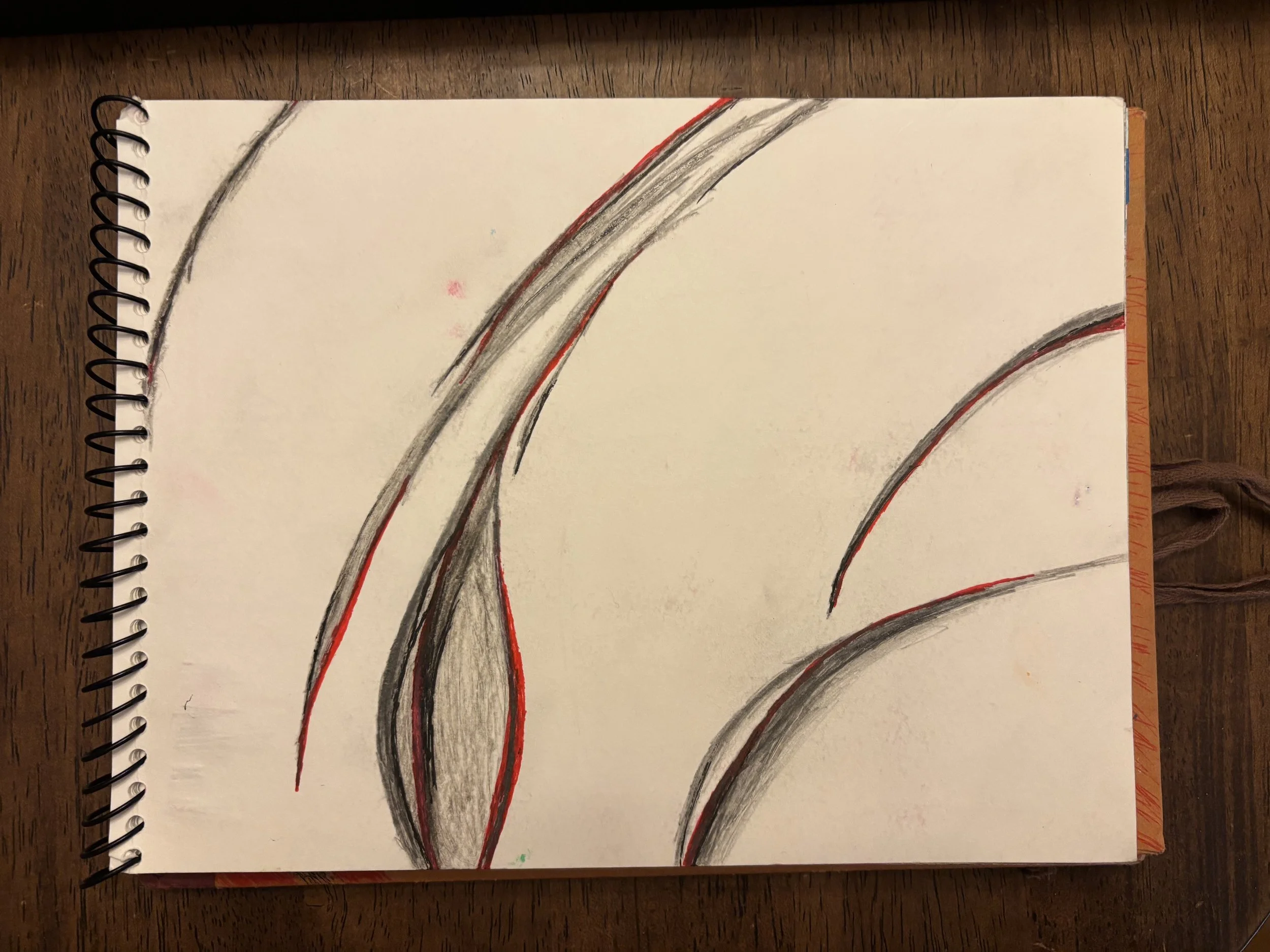 LINES, 2025. Ink and pencil, 6 x 7.5 inches.