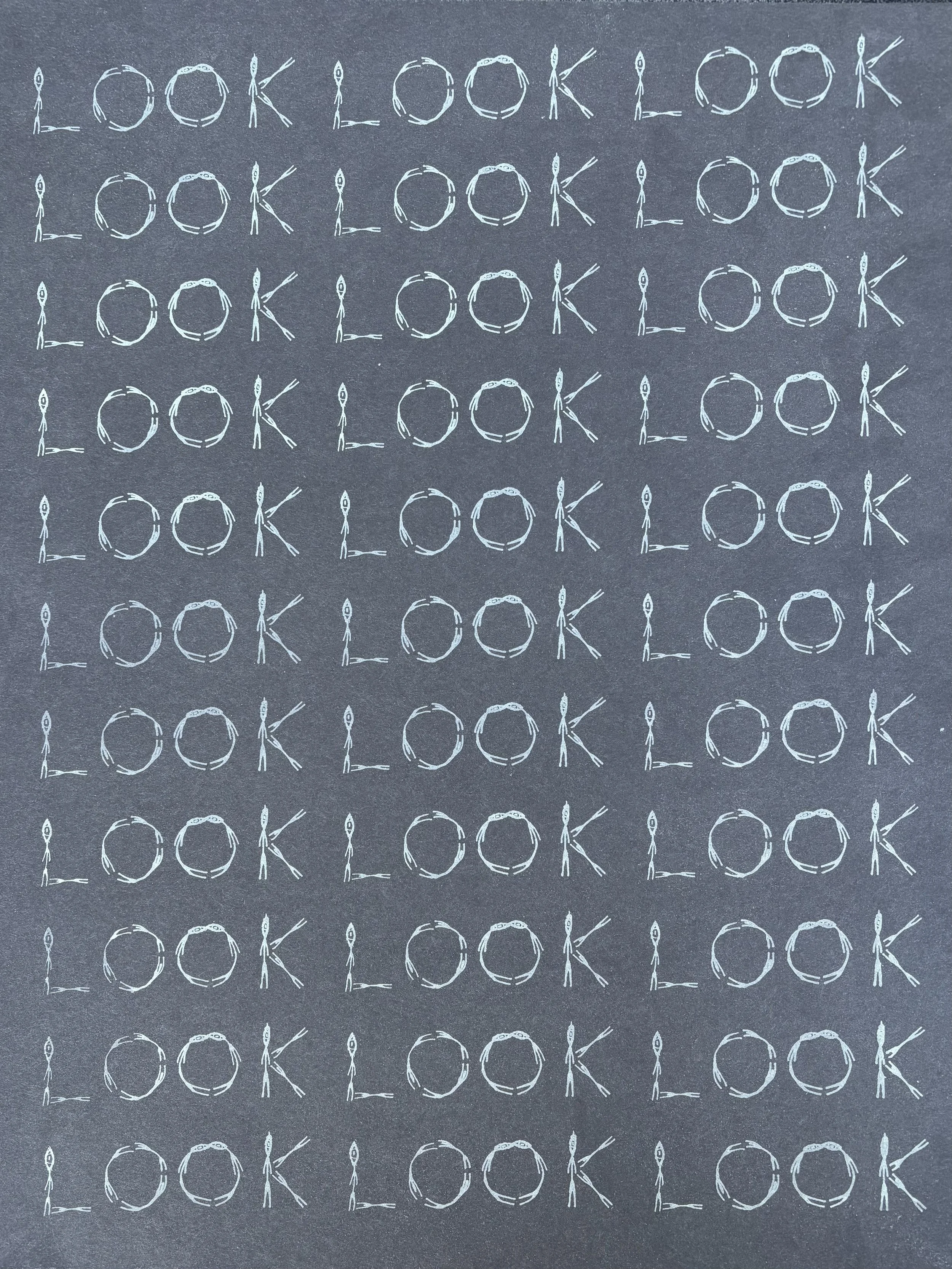 LOOK 1, 2025. Silk screen print, 15 x 19 inches.
